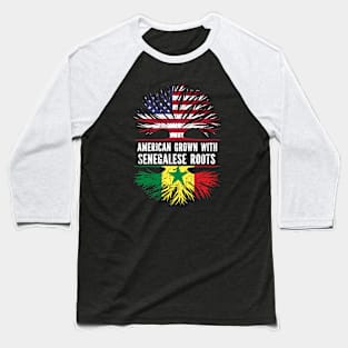 American Grown with Senegalese Roots USA Flag Baseball T-Shirt